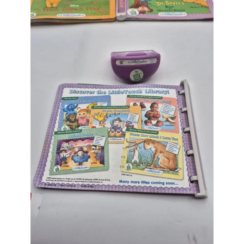 Leap Frog Little Touch Pink Leap Pad with Pillow, 5 Books and Cartridges Tested